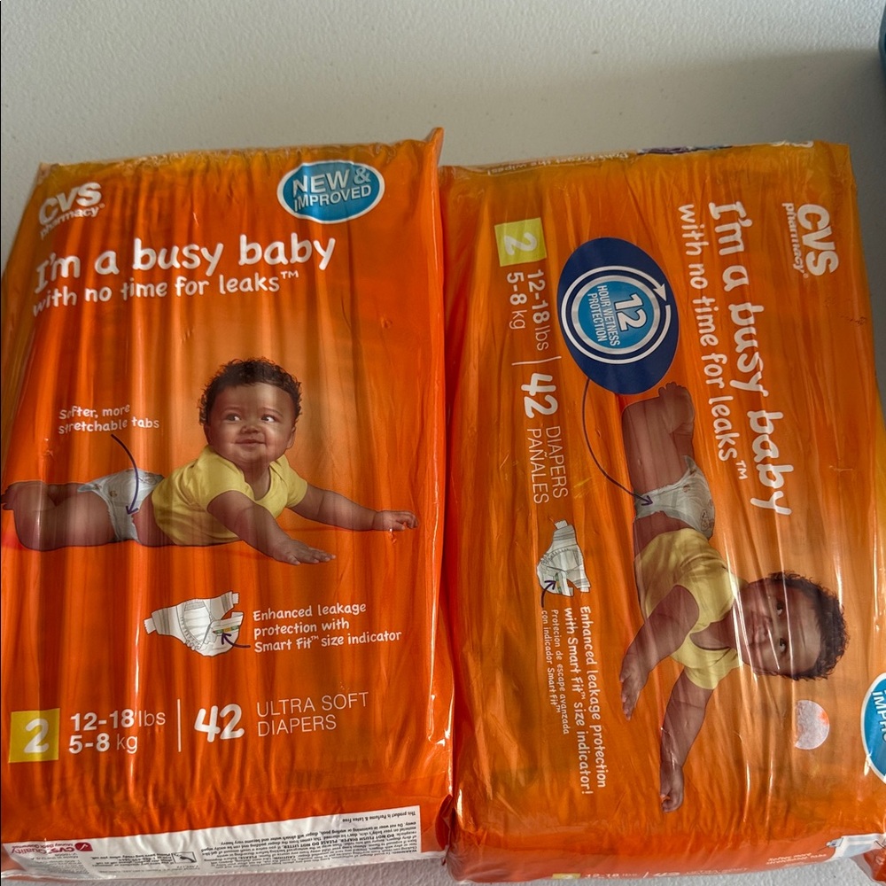 CVS I'm a Busy Baby Diapers - Orange